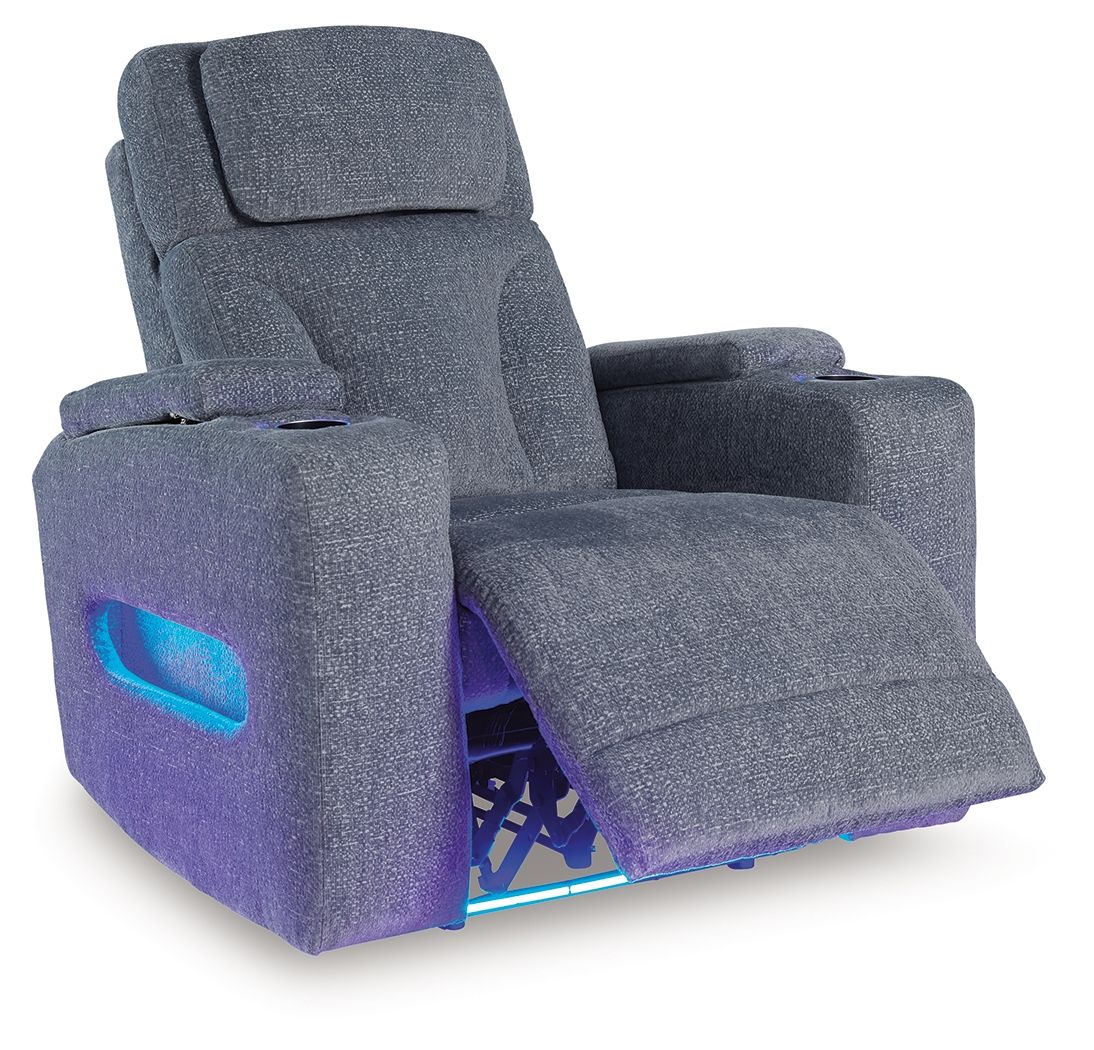Studio Cave - Steel - Power Recliner - Hornell Furniture Outlet