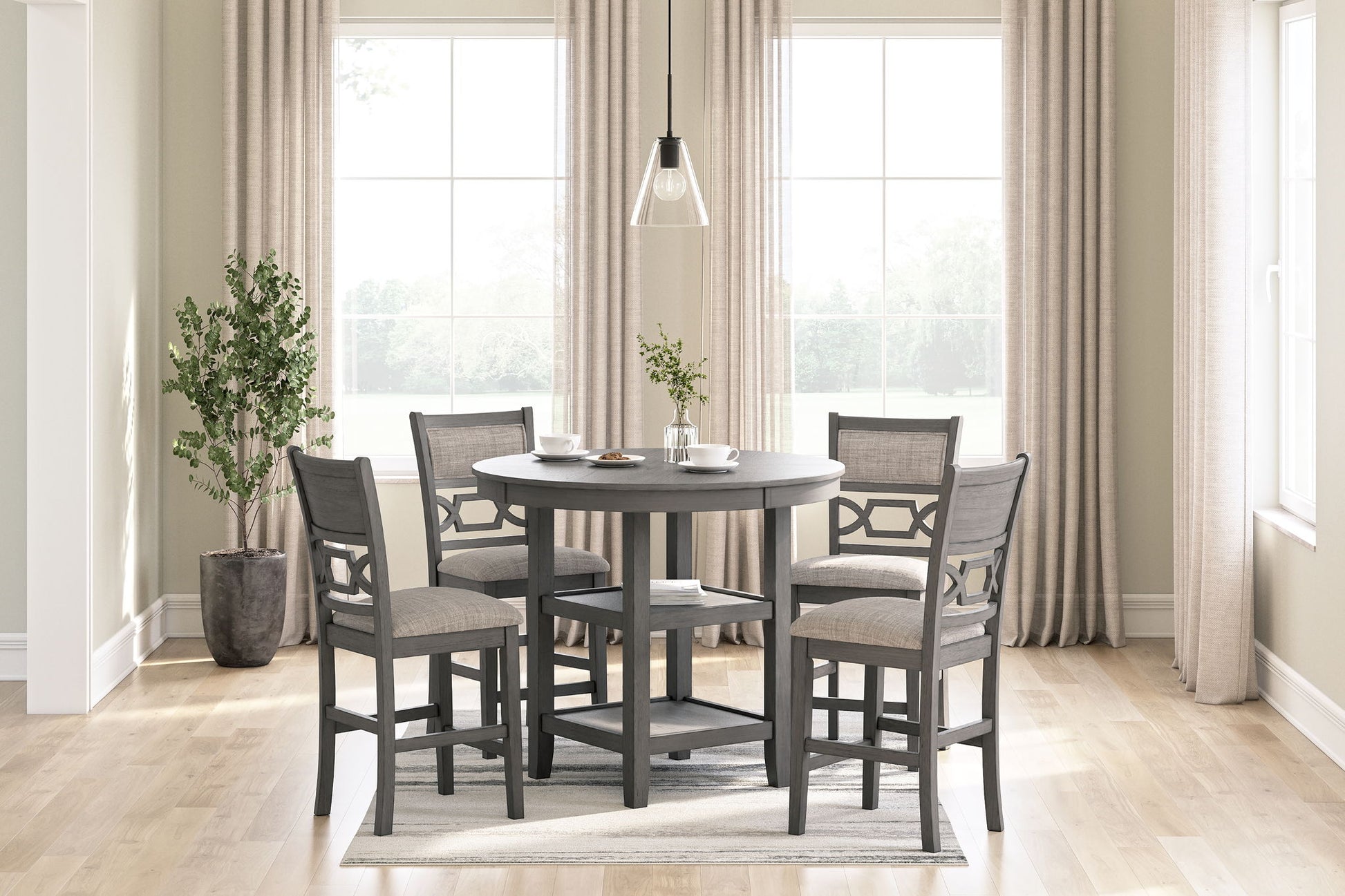 Wrenning - Gray - Drm Counter Table Set (Set of 5) - Hornell Furniture Outlet