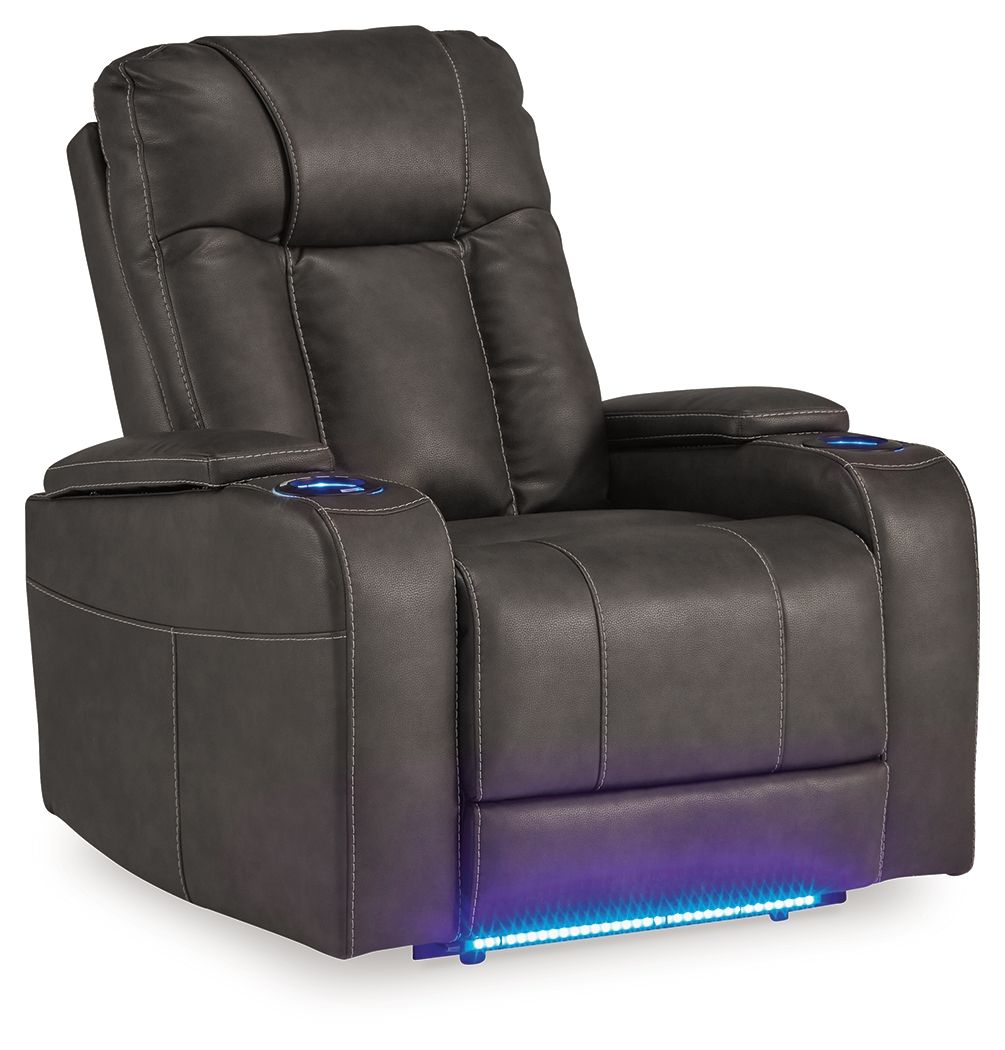 Feazada - Power Recliner With Adj Headrest - Hornell Furniture Outlet