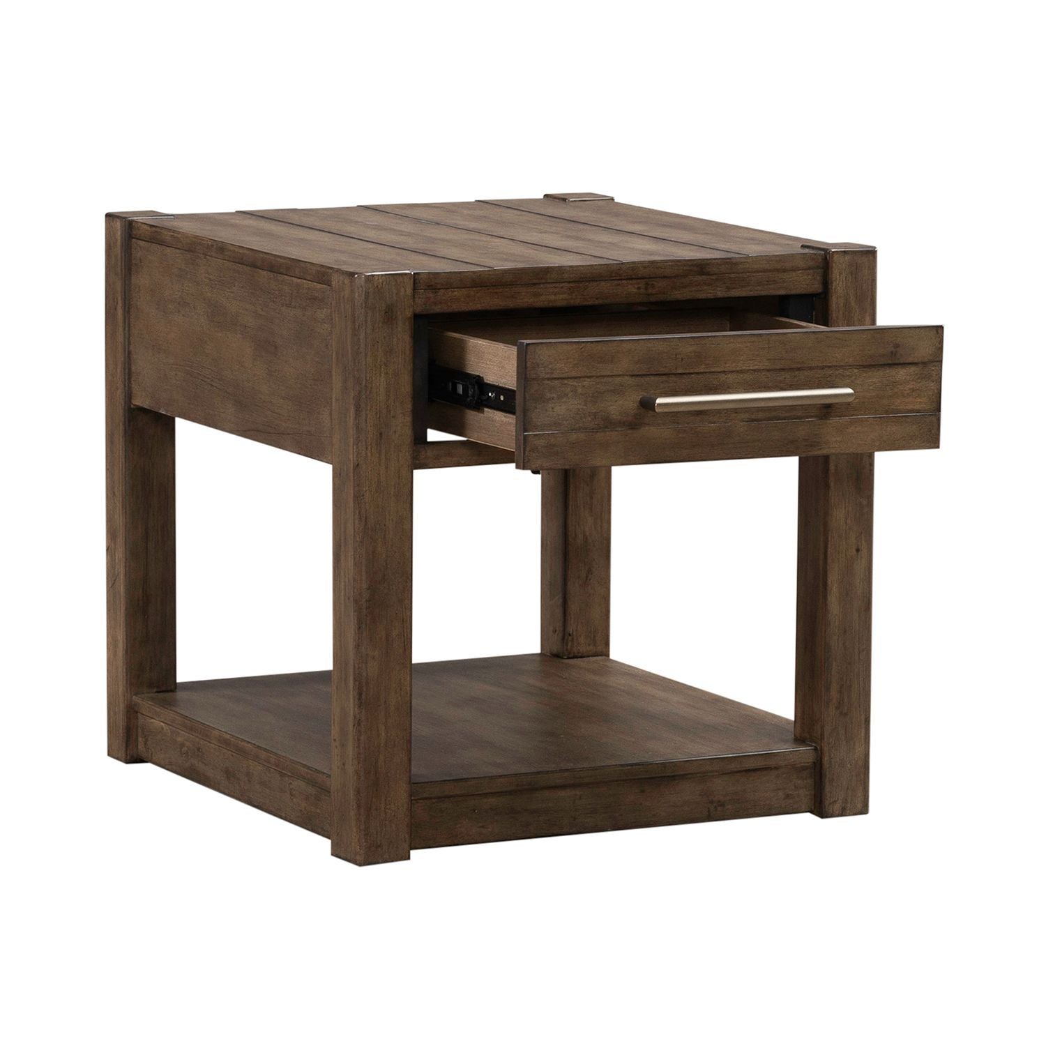 Broadmore - Drawer End Table - Brown - Hornell Furniture Outlet