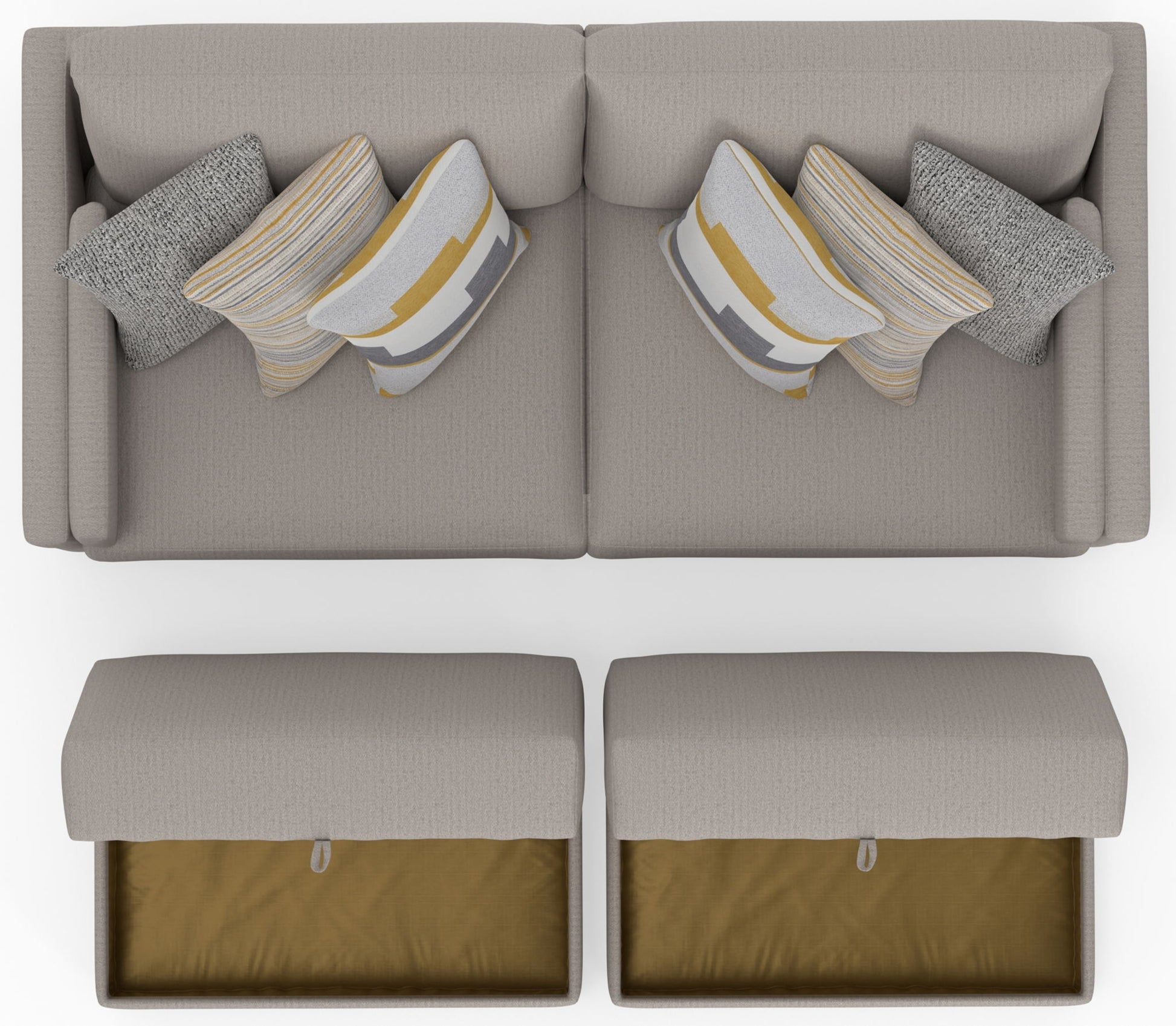 Trevor - Extra Deep Oversized Sofa With Included Storage Cocktail Ottoman - Hornell Furniture Outlet