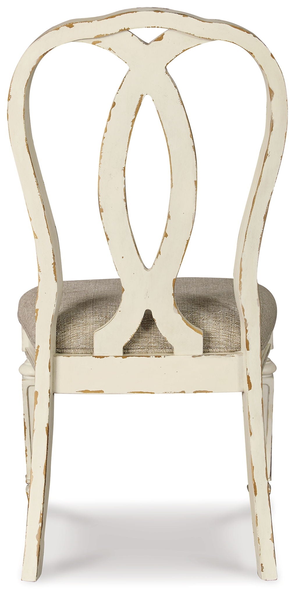 Realyn - Chipped White - Dining UPH Side Chair (Set of 2) - Ribbonback - Hornell Furniture Outlet