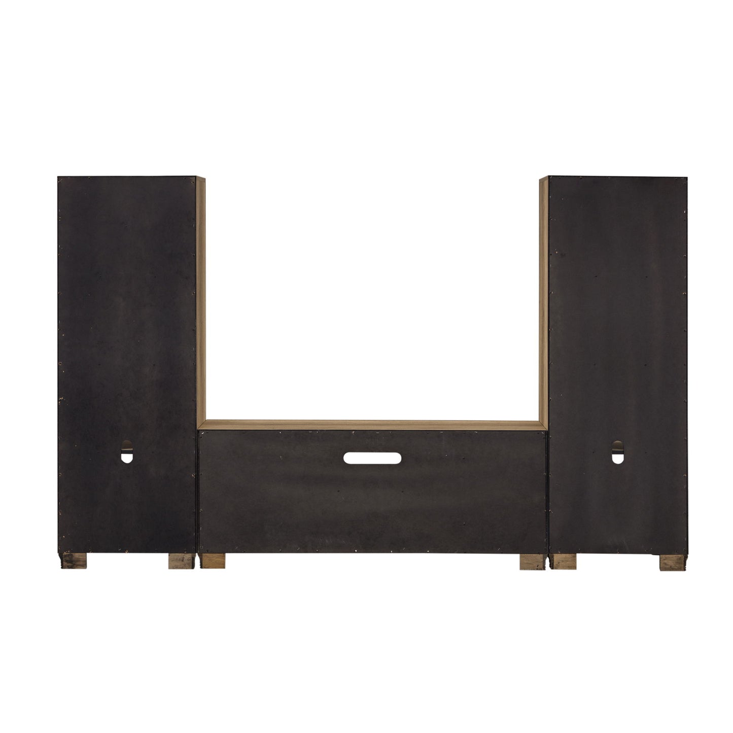 Sun Valley - Entertainment Center With Piers - Light Brown - Hornell Furniture Outlet