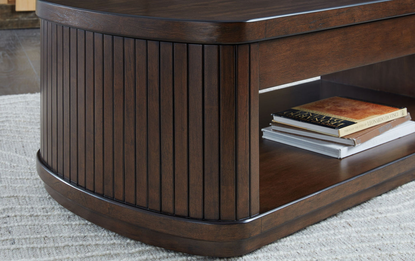 Korestone - Dark Brown - Lift Top Cocktail Table - Hornell Furniture Outlet