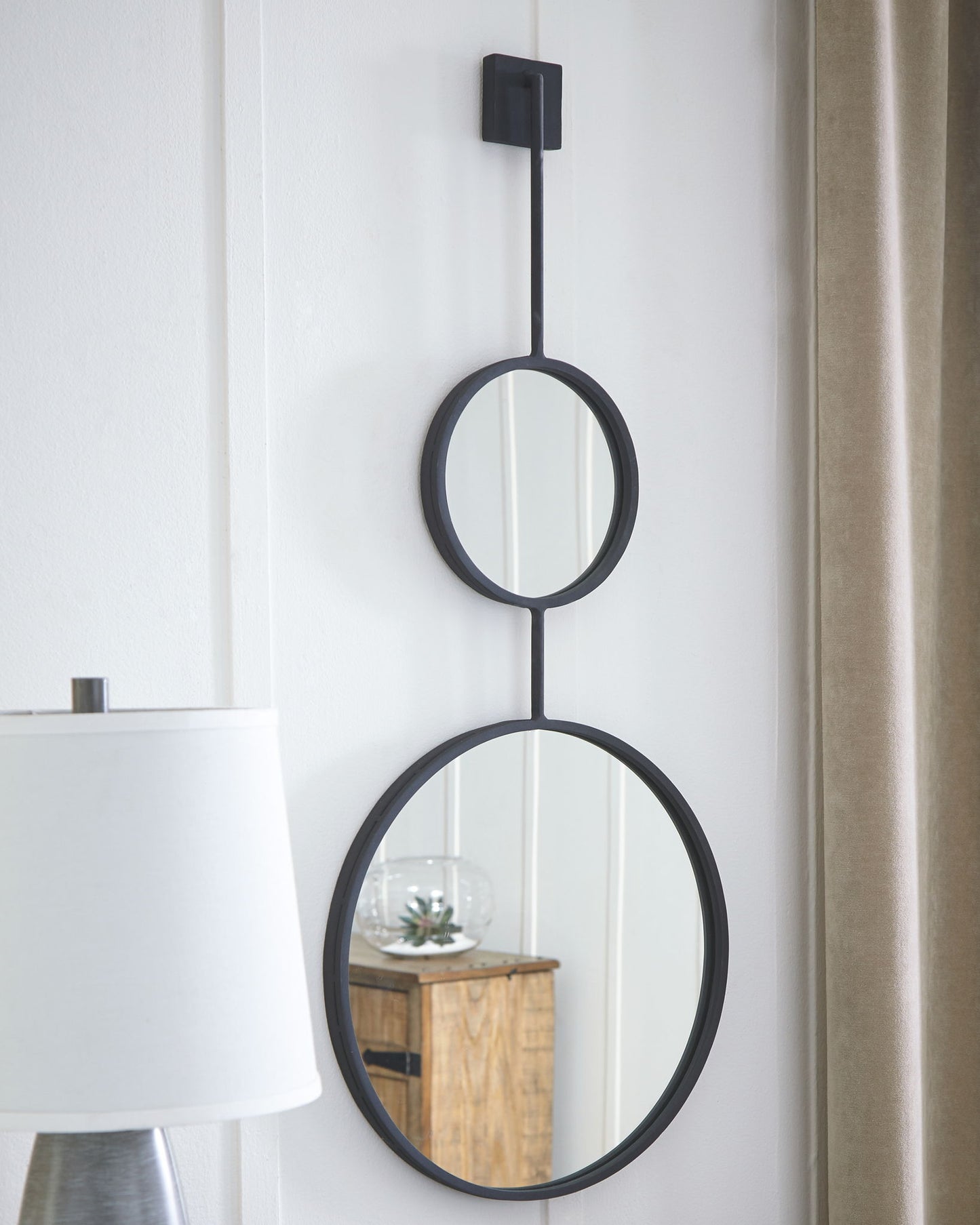 Brewer - Black - Accent Mirror - Hornell Furniture Outlet