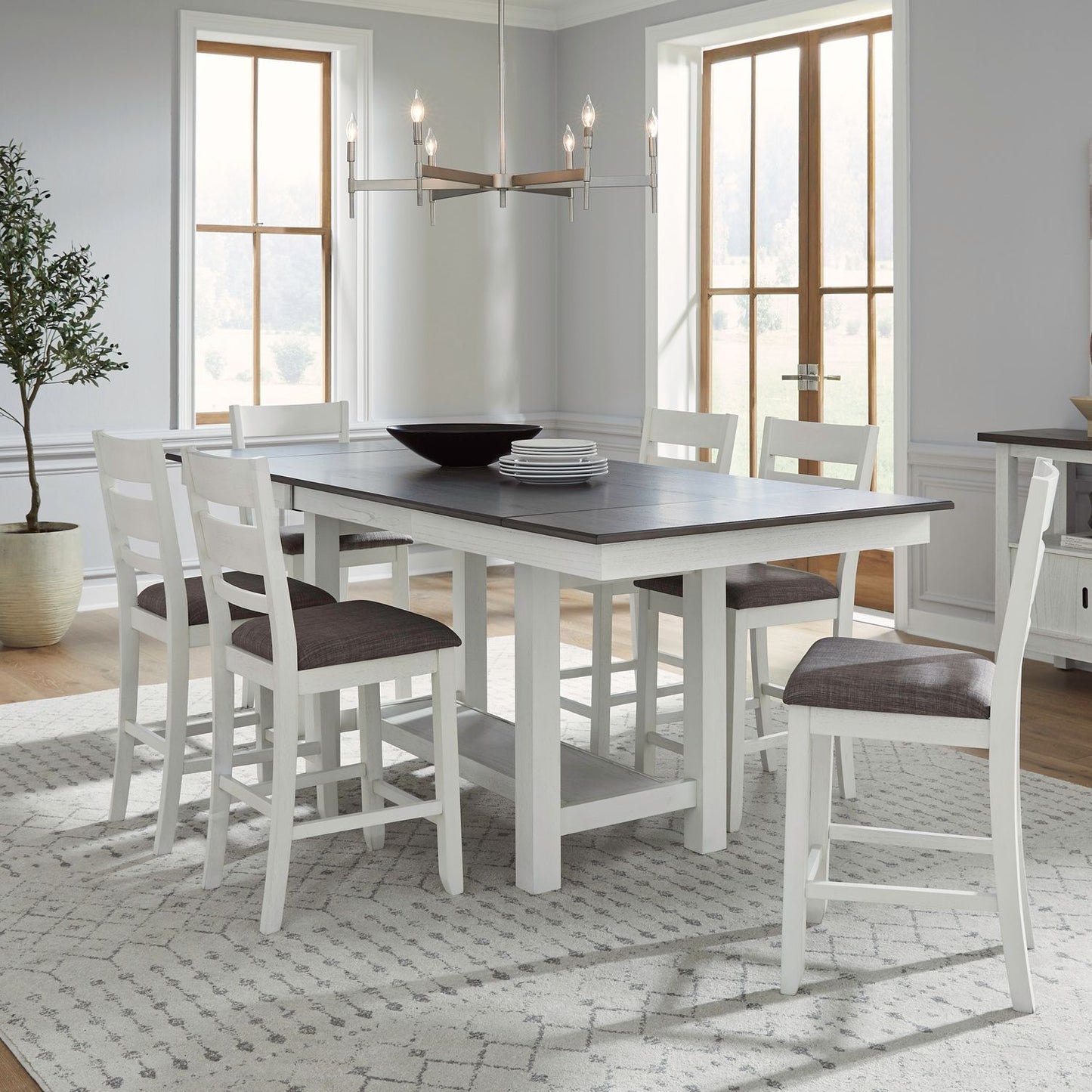 Brook Bay - Optional Gathering Trestle Table Set - Hornell Furniture Outlet