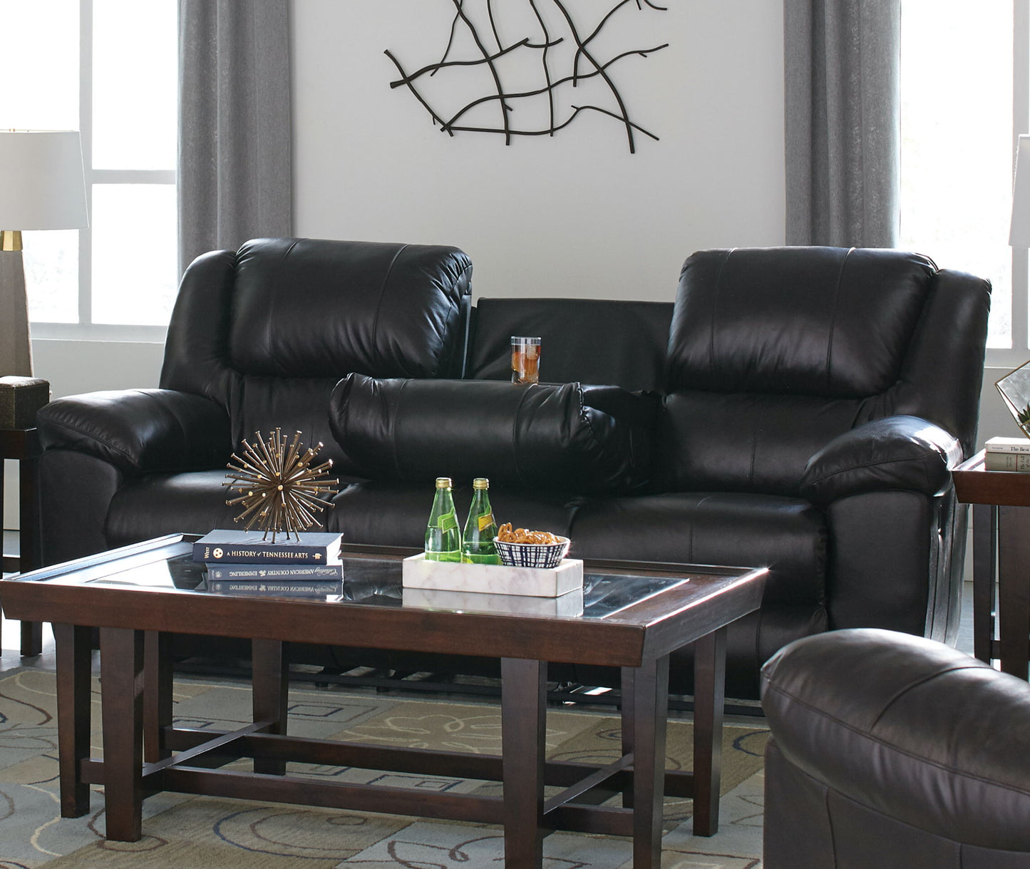 Transformer II - Ultimate Sofa With 3 Recliners & Drop Down Table - Hornell Furniture Outlet