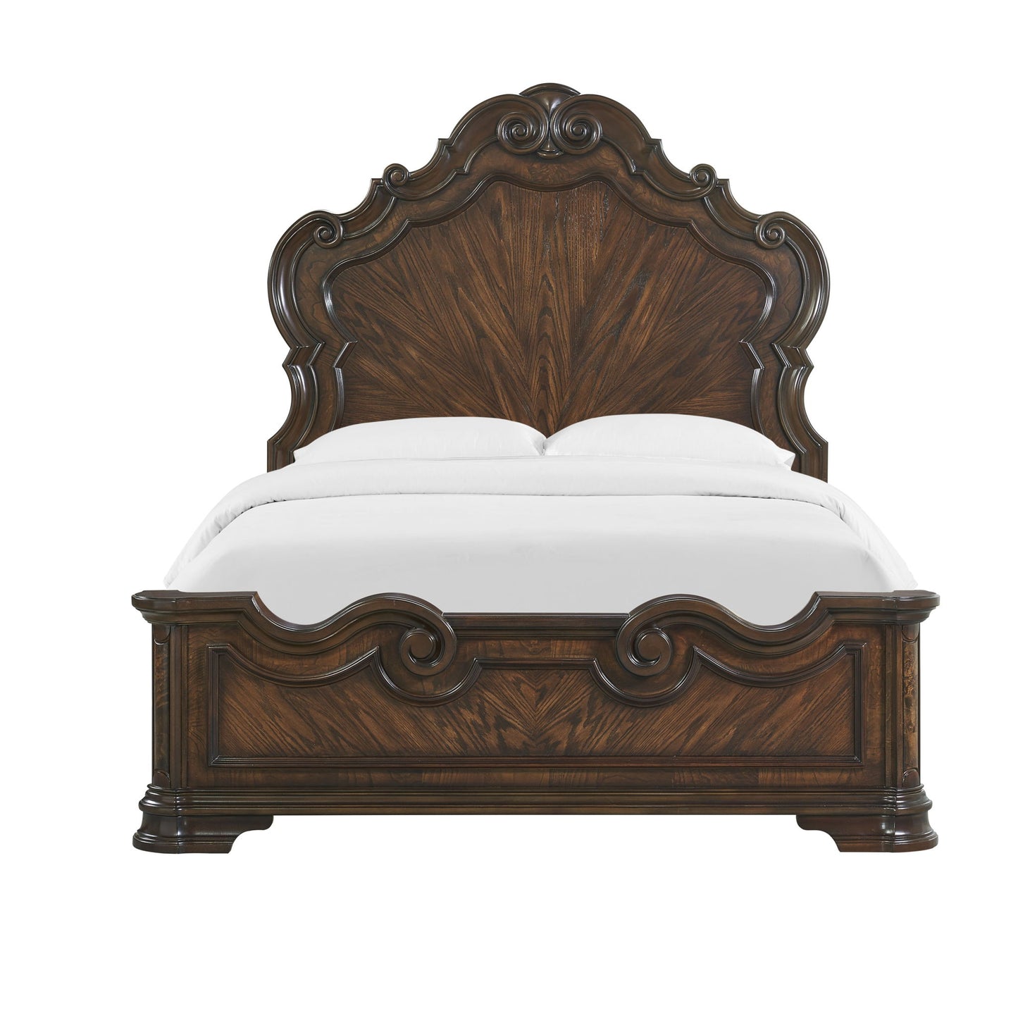 Royale - 5 Piece Queen Bedroom Set (2 Nightstands) - Dark Brown - Hornell Furniture Outlet