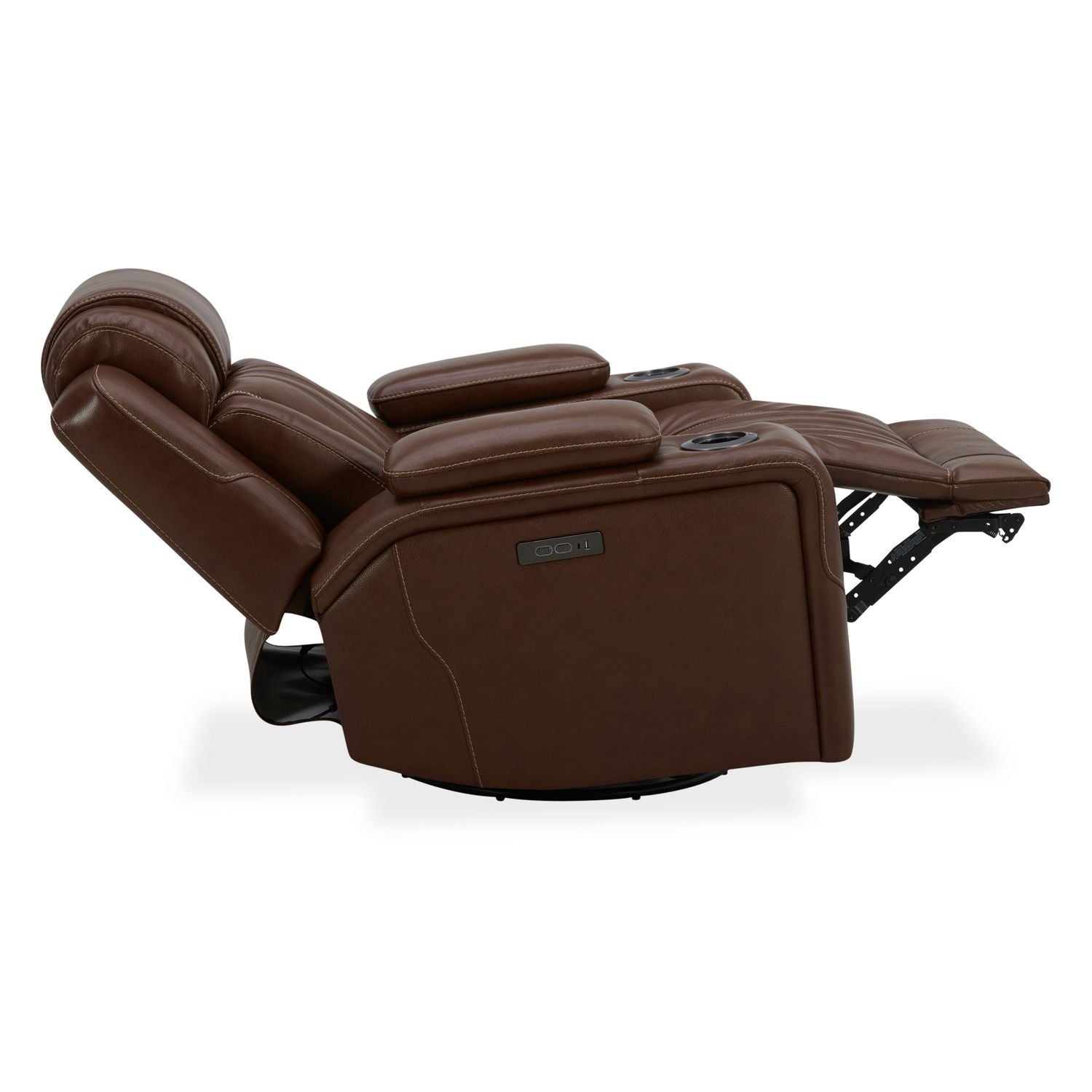 Caswell - Swivel Glider Recliner P2 - Brown - Hornell Furniture Outlet