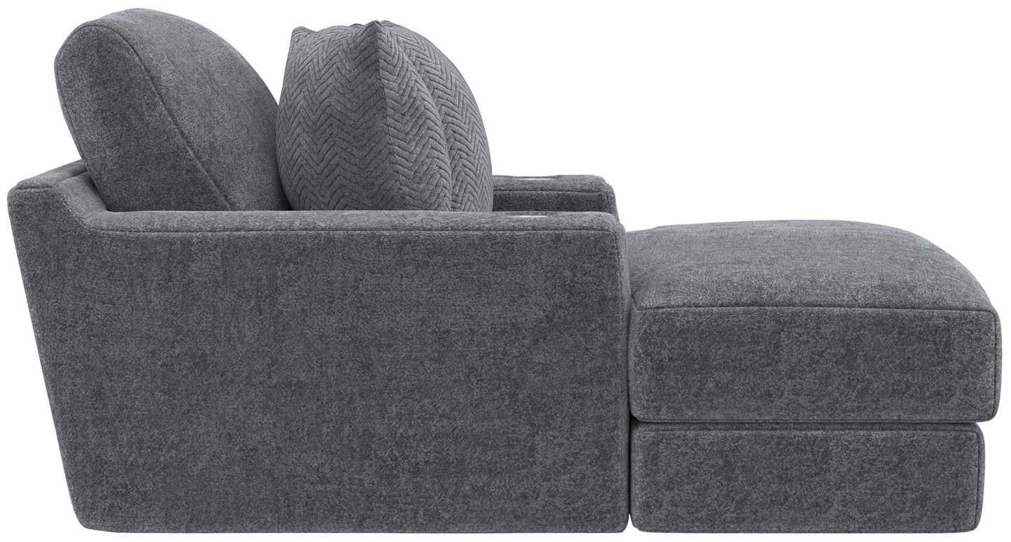 Cozy - Chaise With USB - Hornell Furniture Outlet