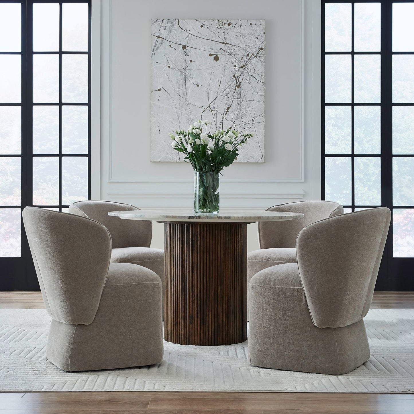 Accent Dining - Dining Chair With Casters - Hornell Furniture Outlet