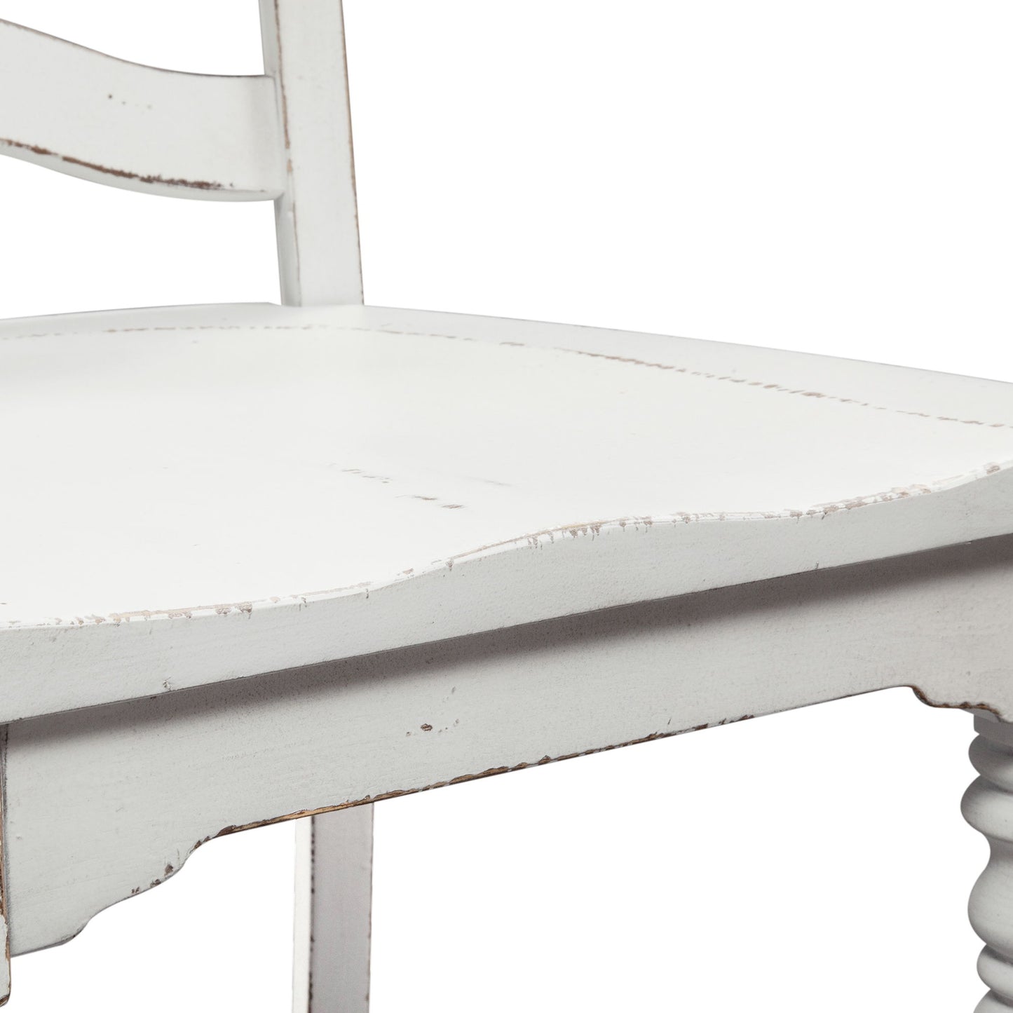 Magnolia Manor - Ladder Back Side Chair - White - Hornell Furniture Outlet