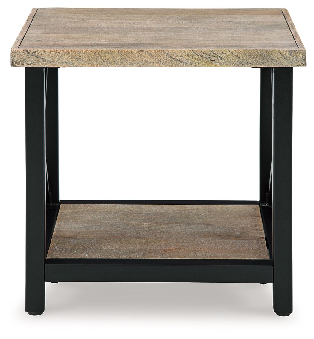 Bristenfort - Brown / Black - Rectangular End Table - Hornell Furniture Outlet