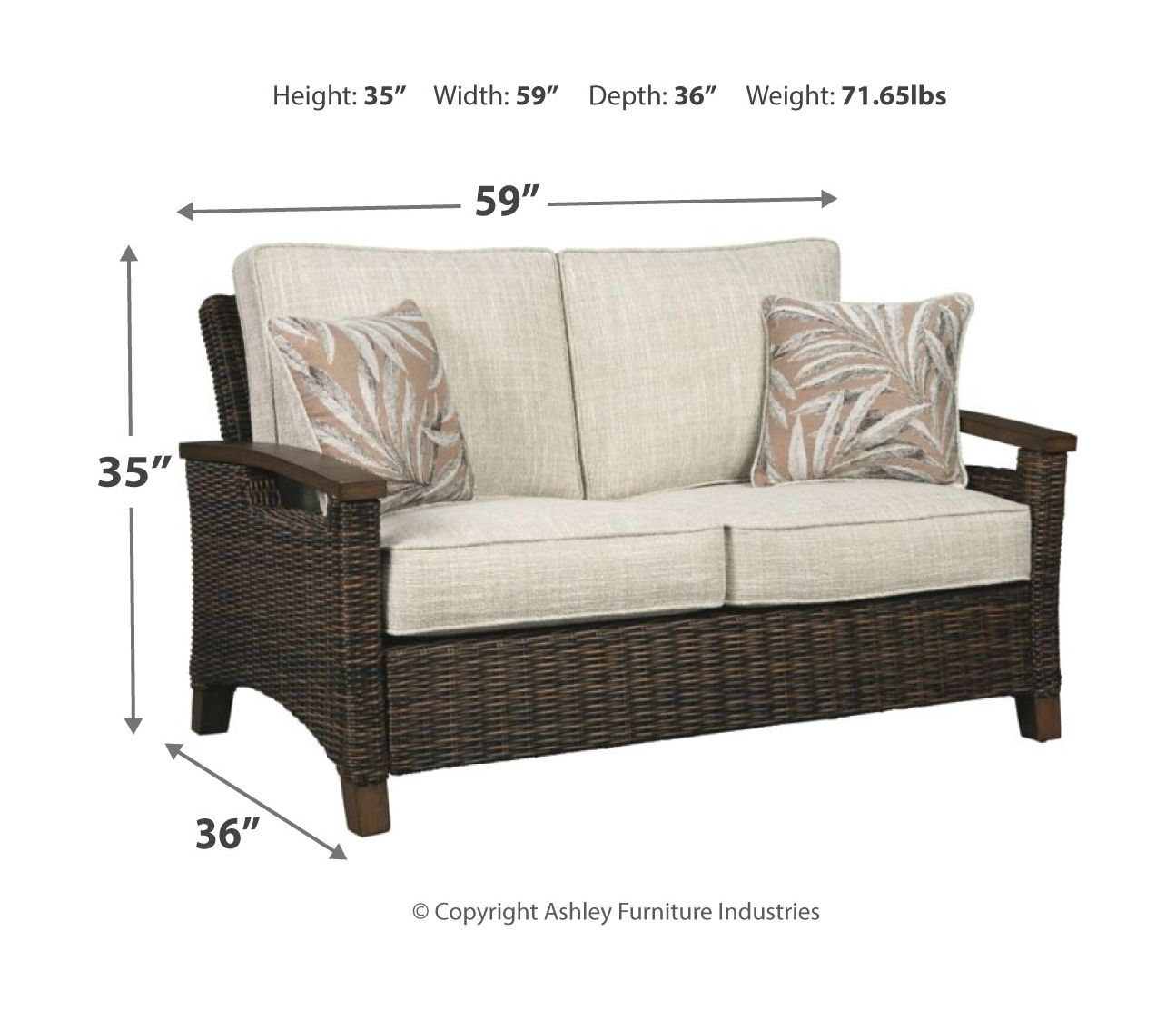 Paradise Trail - Medium Brown - 3 Pc. - Lounge Set - Hornell Furniture Outlet
