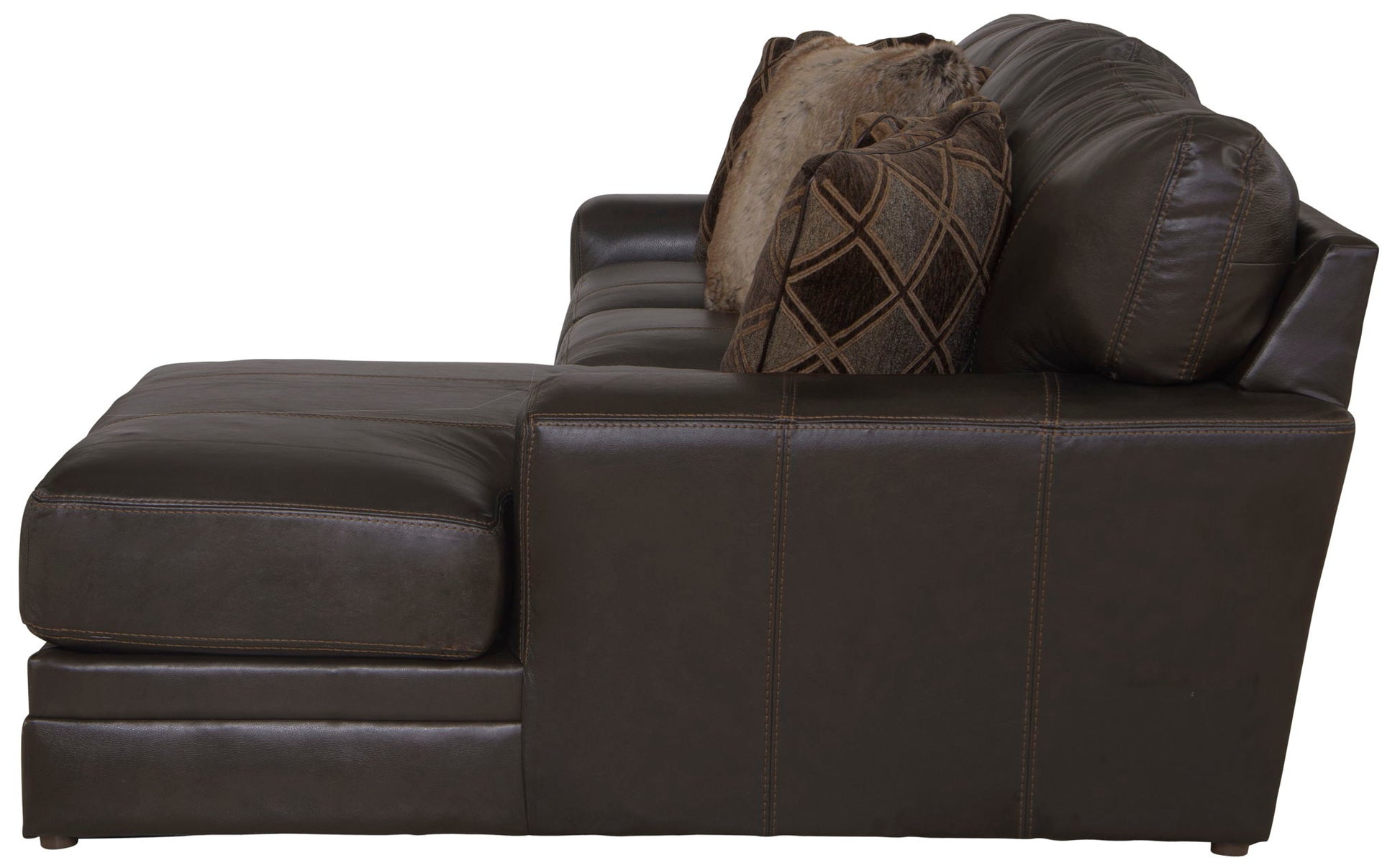 Denali - Italian Leather Match Sectional - Hornell Furniture Outlet