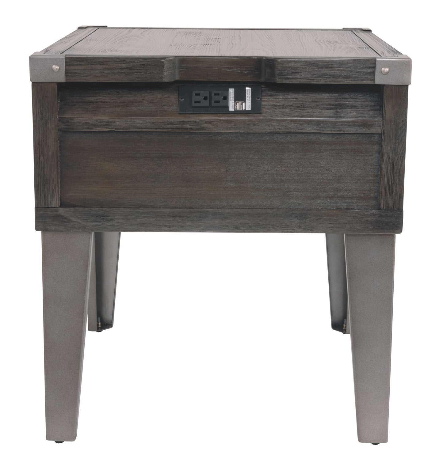 Todoe - Dark Gray - Rectangular End Table - Hornell Furniture Outlet
