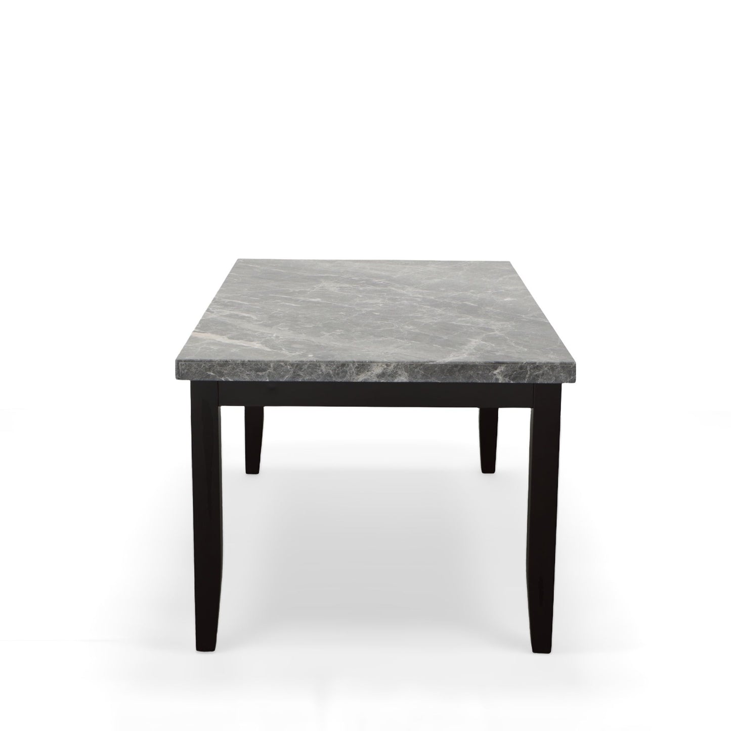 Napoli - Gray Marble Top Dining Table - Dark Gray - Hornell Furniture Outlet