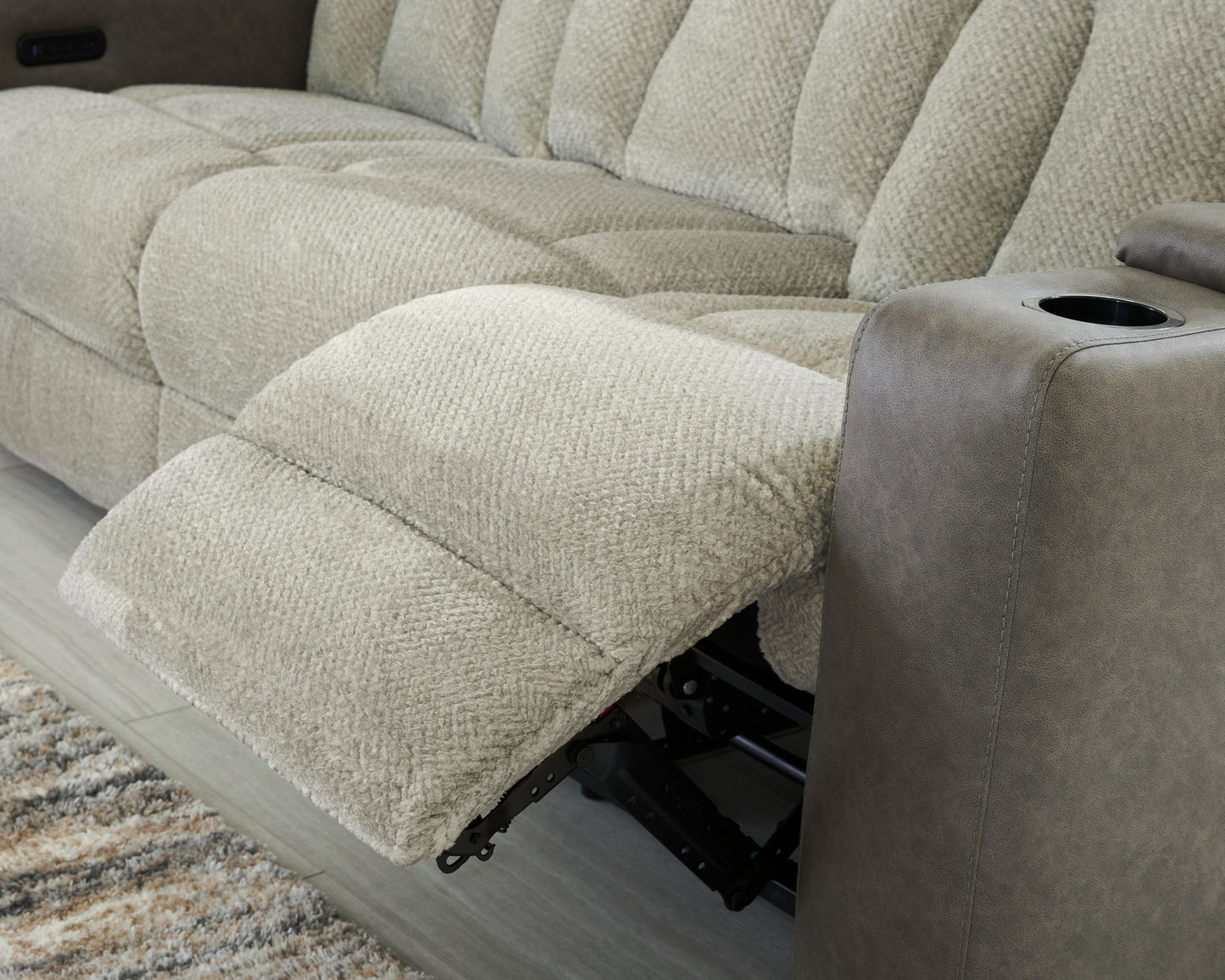 WhipLash - Sisal - Power Reclining Sofa With Adj Headrest - Hornell Furniture Outlet