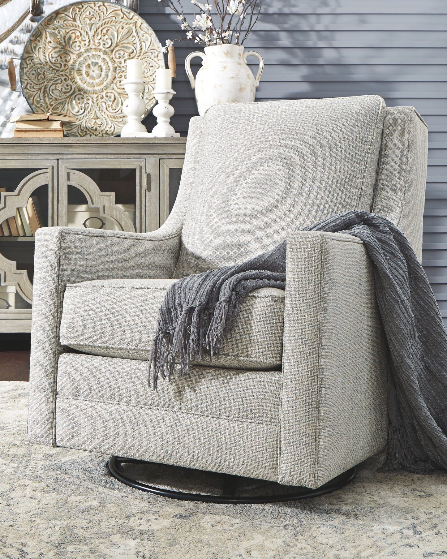 Kambria - Swivel Glider Accent Chair - Hornell Furniture Outlet