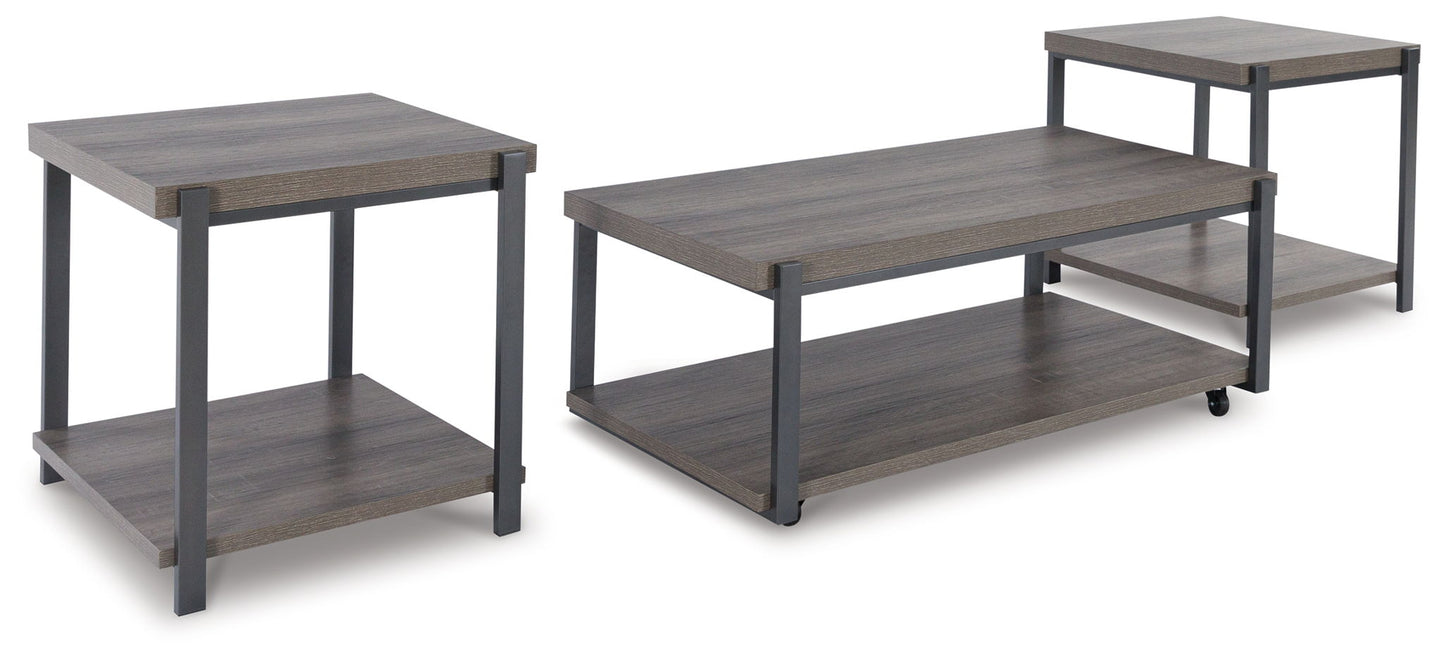 Wilmaden - Gray / Black - Occasional Table Set (Set of 3) - Hornell Furniture Outlet