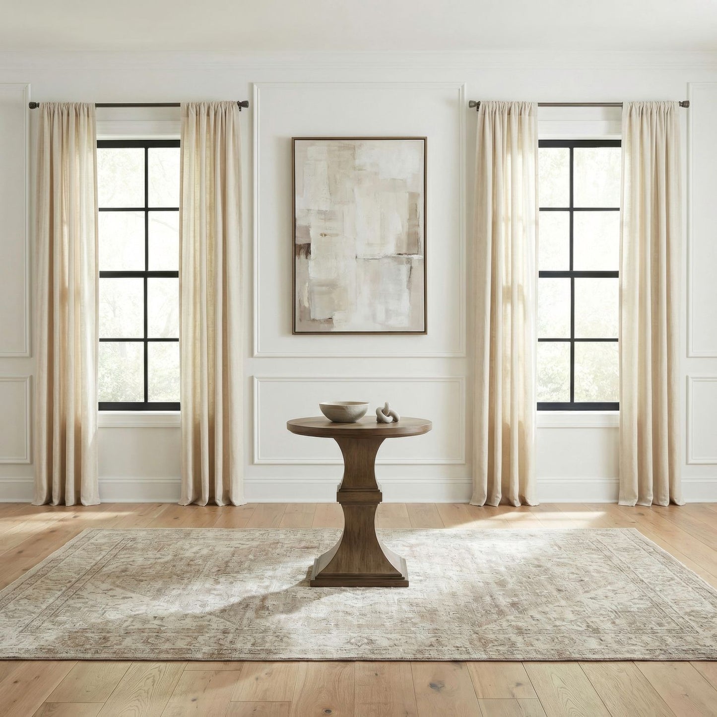 Artisan Home - Round Chairside Table - Sienna Stone - Hornell Furniture Outlet