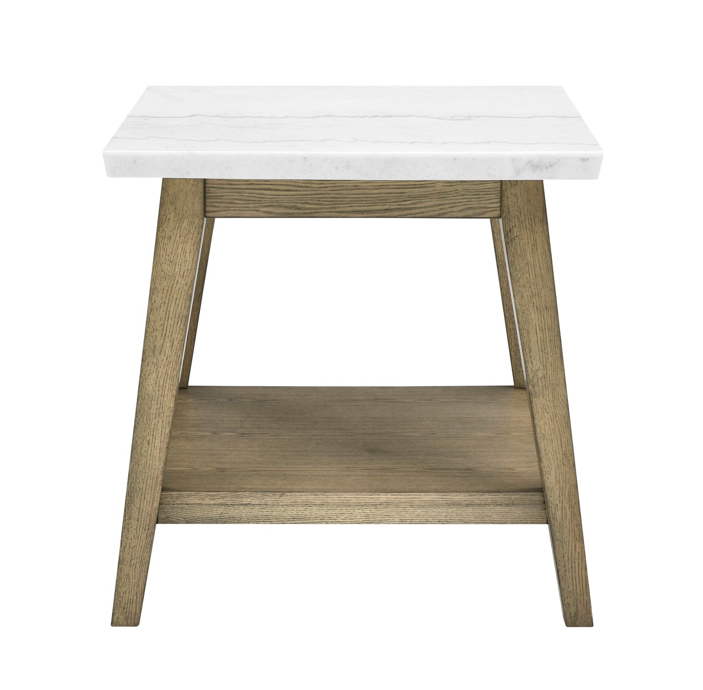 Vida - Marble Top Side Table - Brown - Hornell Furniture Outlet