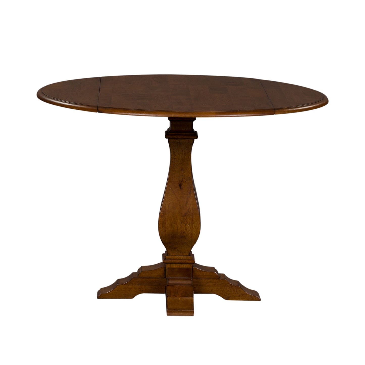 Creations - Round Drop Leaf Table - Dark Brown - Hornell Furniture Outlet