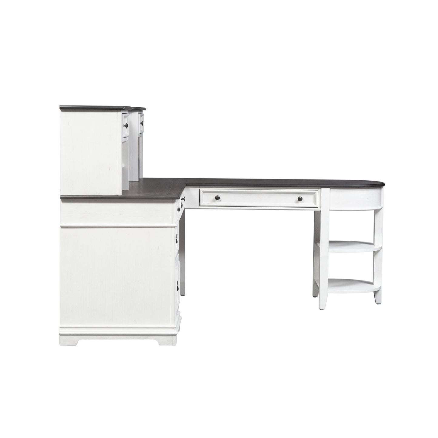 Allyson Park - L Shaped Desk With Hutch - White - Hornell Furniture Outlet