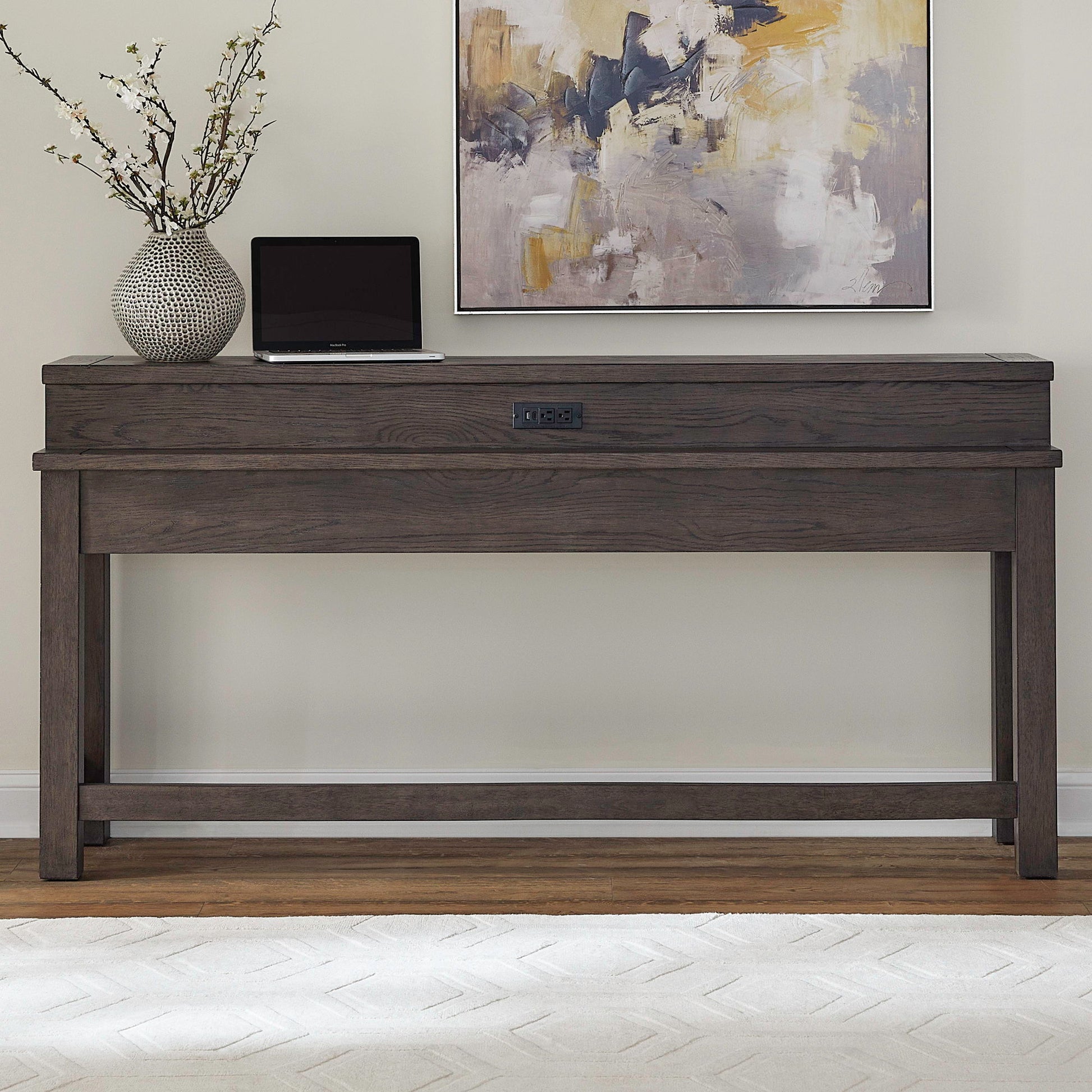 Cascade Falls - Console Bar Table - Satin Espresso - Hornell Furniture Outlet