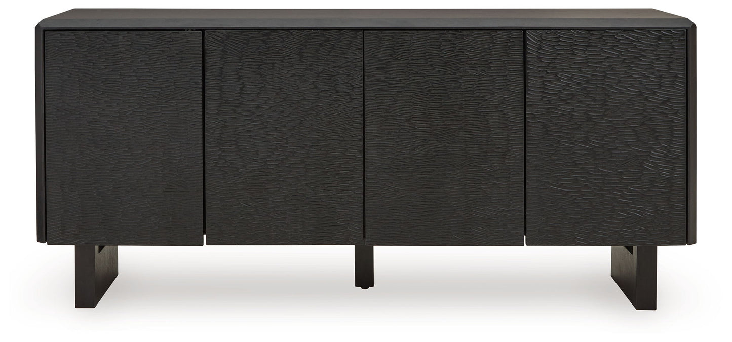 Farrelmore - Black - Accent Cabinet - Hornell Furniture Outlet