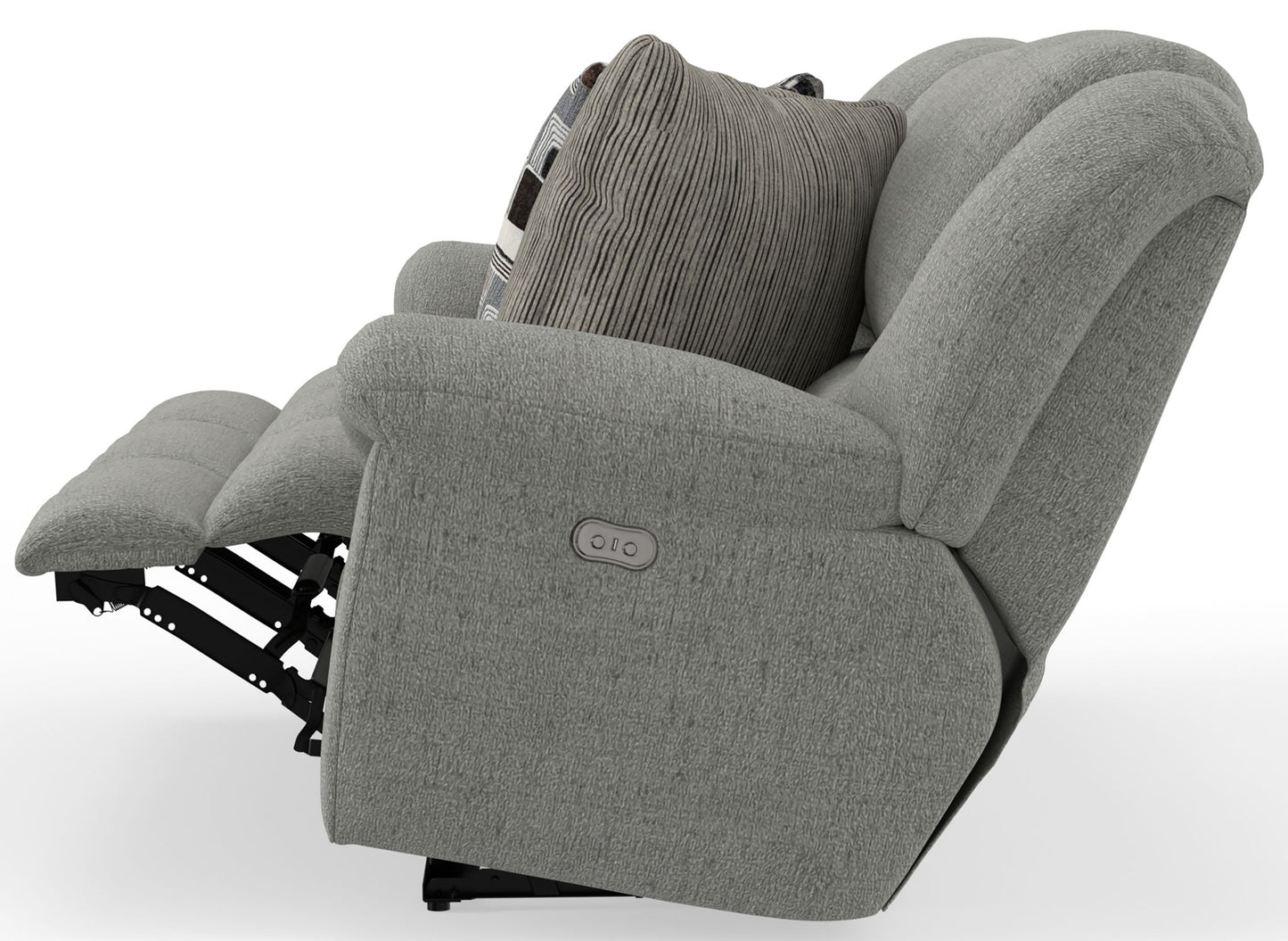 Trifecta - Sofa With 3 Recliners and Drop Down Table - Hornell Furniture Outlet