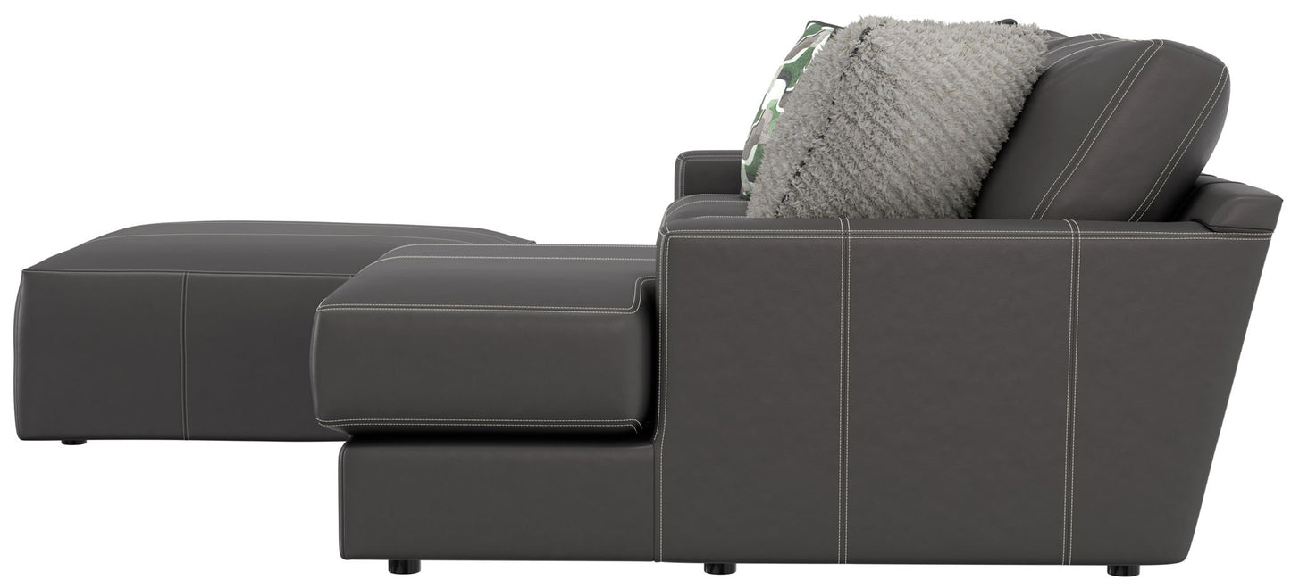 Minori - Italian Leather Sofa / Chaise And Cocktail Ottoman - Hornell Furniture Outlet