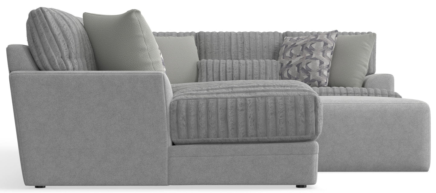 Titan - Sectional With Comfort Coil Seating, Cocktail Ottoman And Accent Pillows Included - Hornell Furniture Outlet