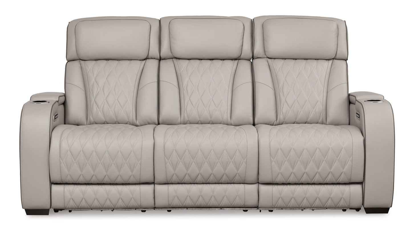 Boyington - Power Reclining Sofa With Adj Headrest - Hornell Furniture Outlet