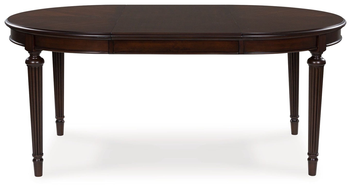 Lavinton - Brown - 8 Pc. - Dining Room Extension Table, 6 Side Chairs, Server - Hornell Furniture Outlet