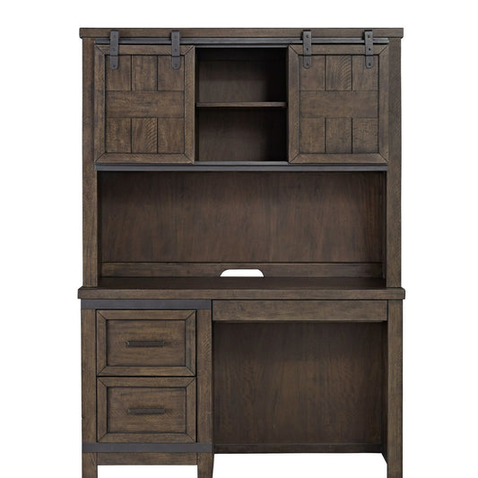 Thornwood Hills - 2 Piece Desk Set - Dark Brown - Hornell Furniture Outlet
