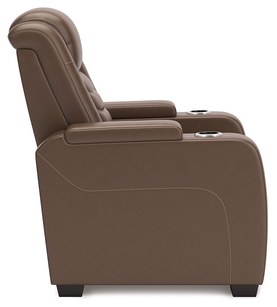 High Impact - Tobacco - Power Recliner / Adj Headrest - Hornell Furniture Outlet