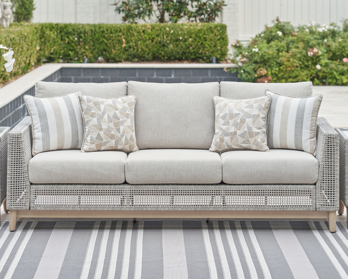 Seton Creek - Gray - Sofa With Cushion - Hornell Furniture Outlet
