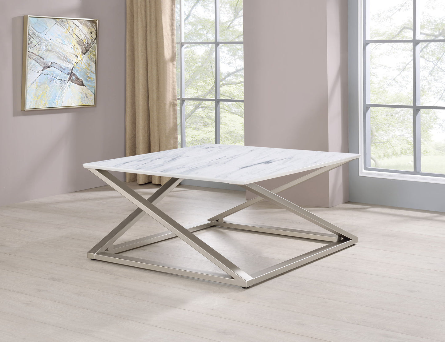 Zurich - 3 Piece Occasional Table Set - White - Hornell Furniture Outlet