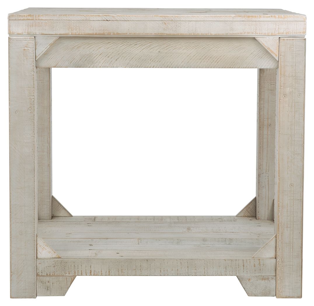 Fregine - Whitewash - Rectangular End Table - Hornell Furniture Outlet