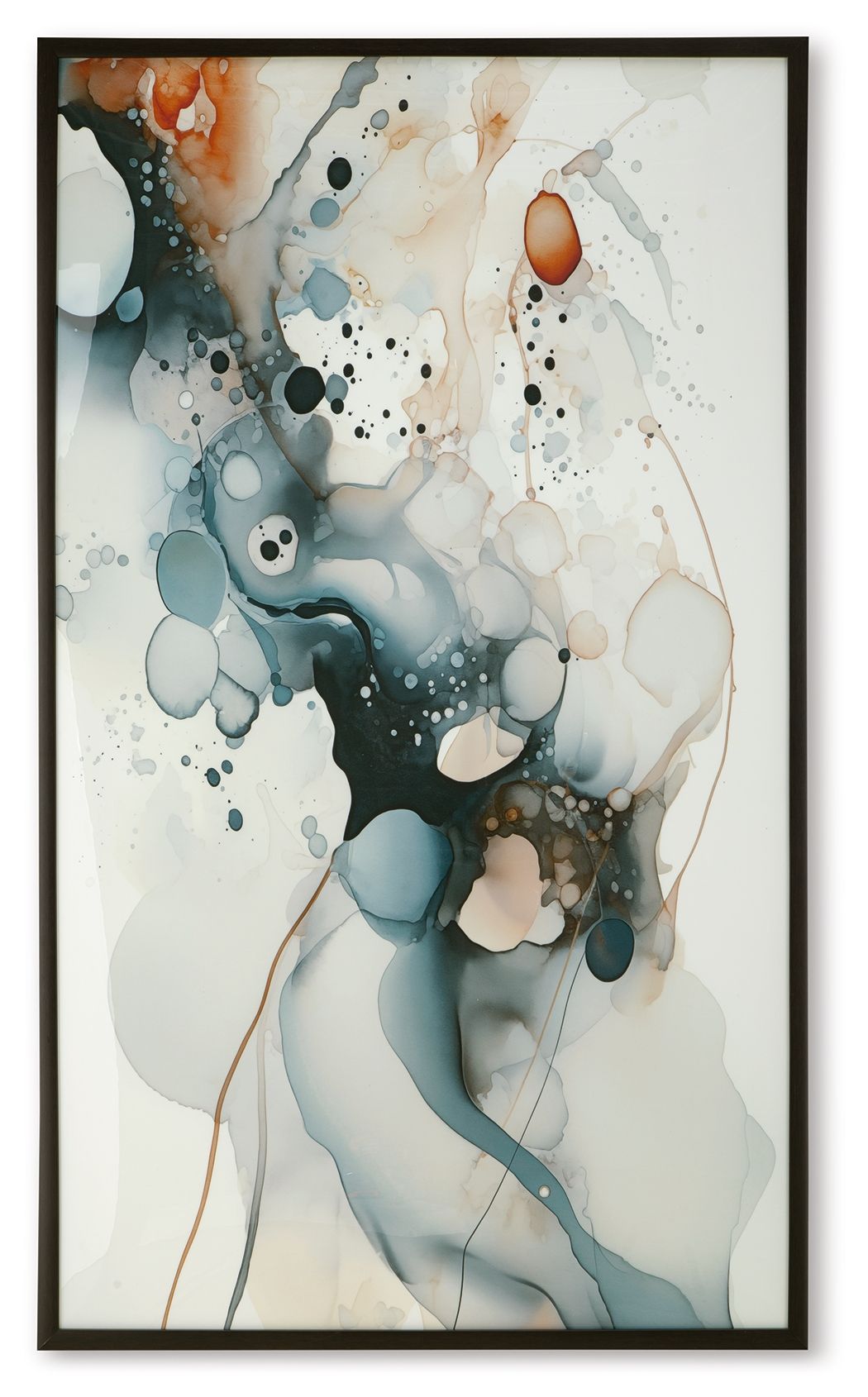 Foxenburg - Blue / Amber / White - Wall Art - Hornell Furniture Outlet