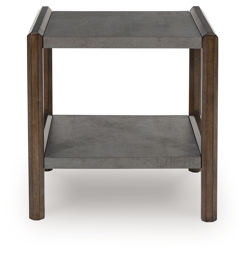 Kallenny - Brown / Gray - Rectangular End Table - Hornell Furniture Outlet