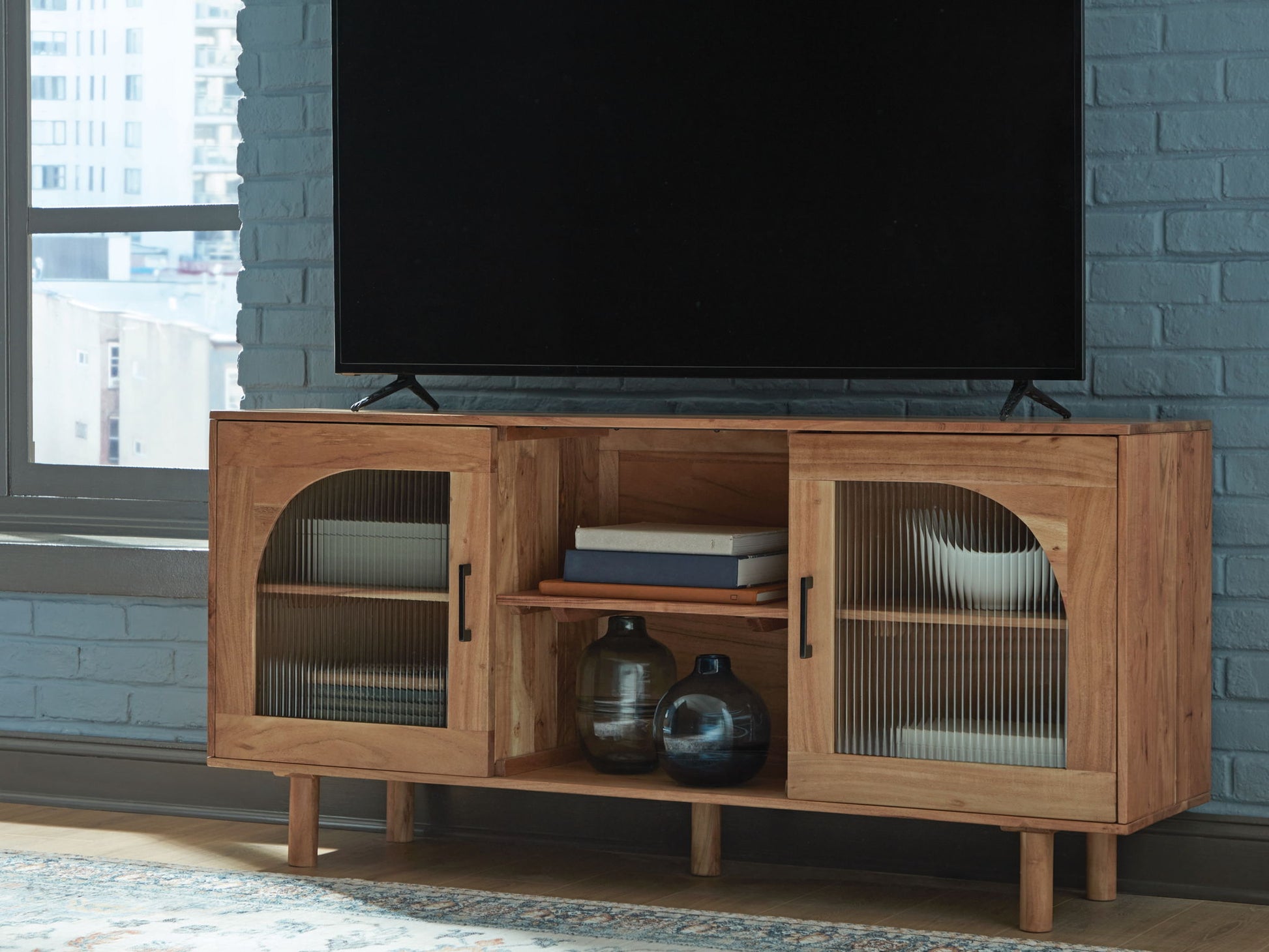 Adway - Natural Brown - Accent Cabinet - Hornell Furniture Outlet