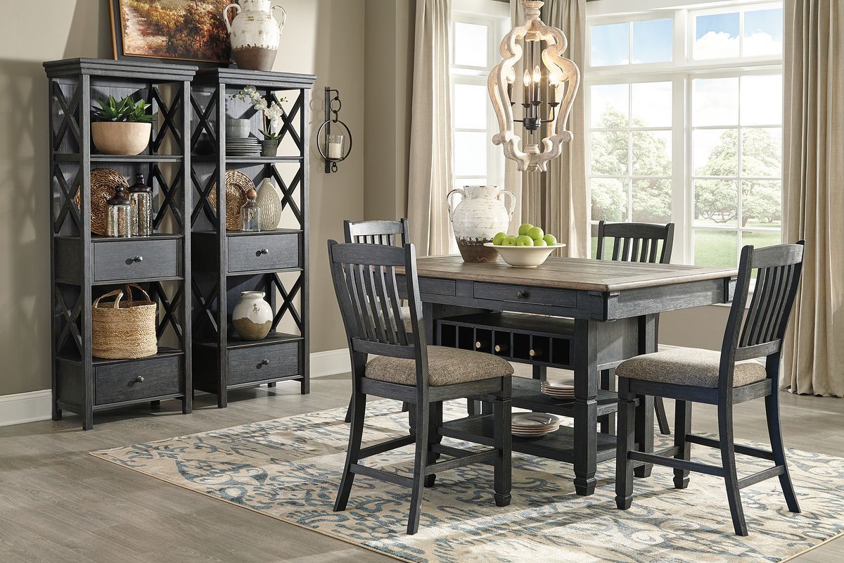 Tyler Creek - Counter Height Table Set - Hornell Furniture Outlet