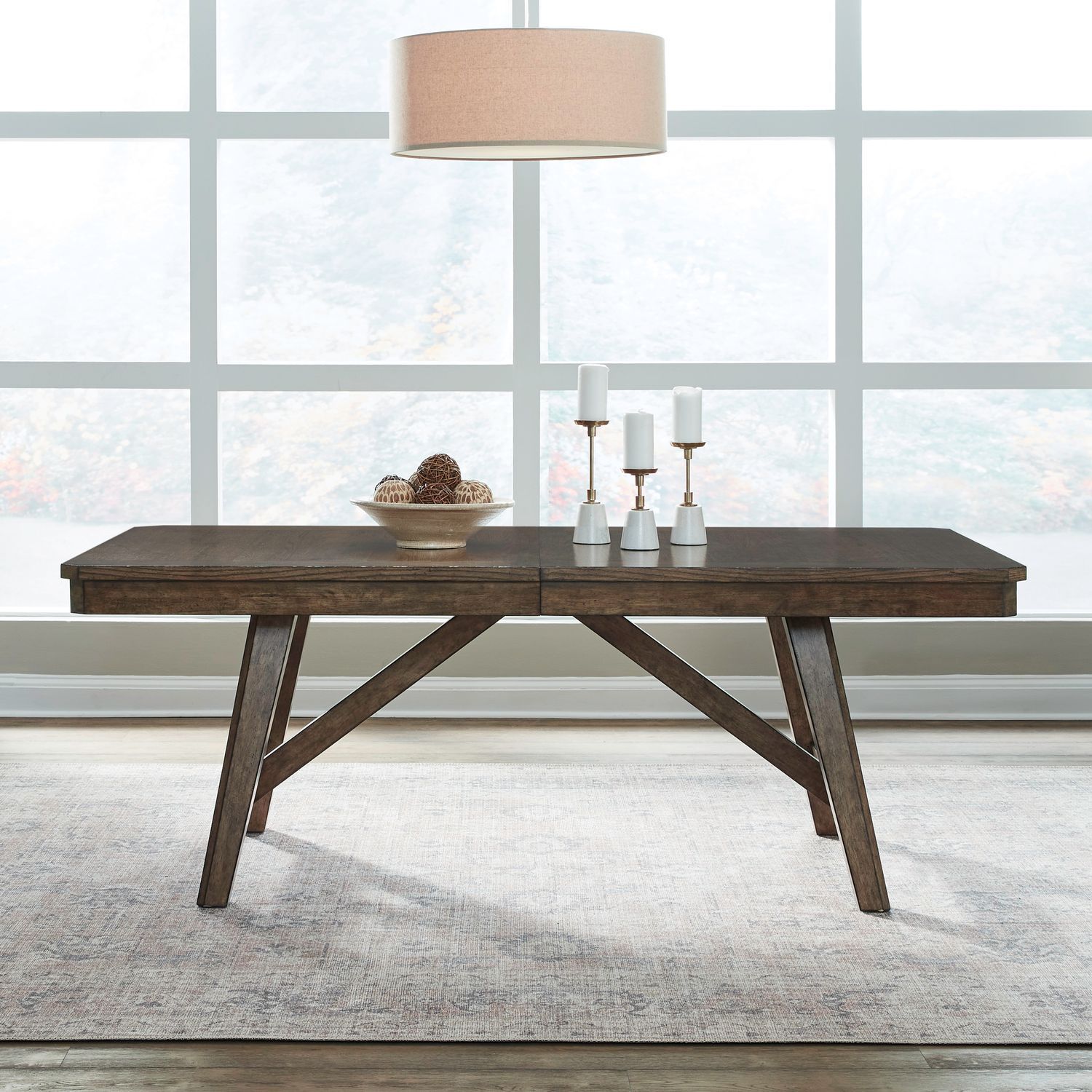Carolina Park - Trestle Table - Brown - Hornell Furniture Outlet