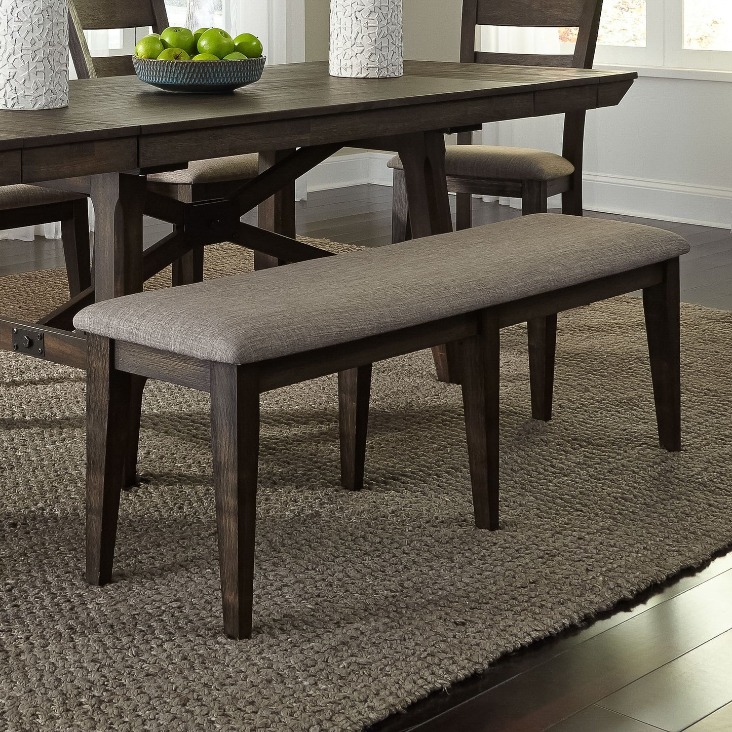 Double Bridge - Dining Bench - Dark Brown - Hornell Furniture Outlet