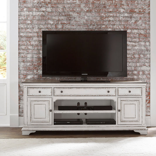 Magnolia Manor - Entertainment TV Stand - White - Hornell Furniture Outlet