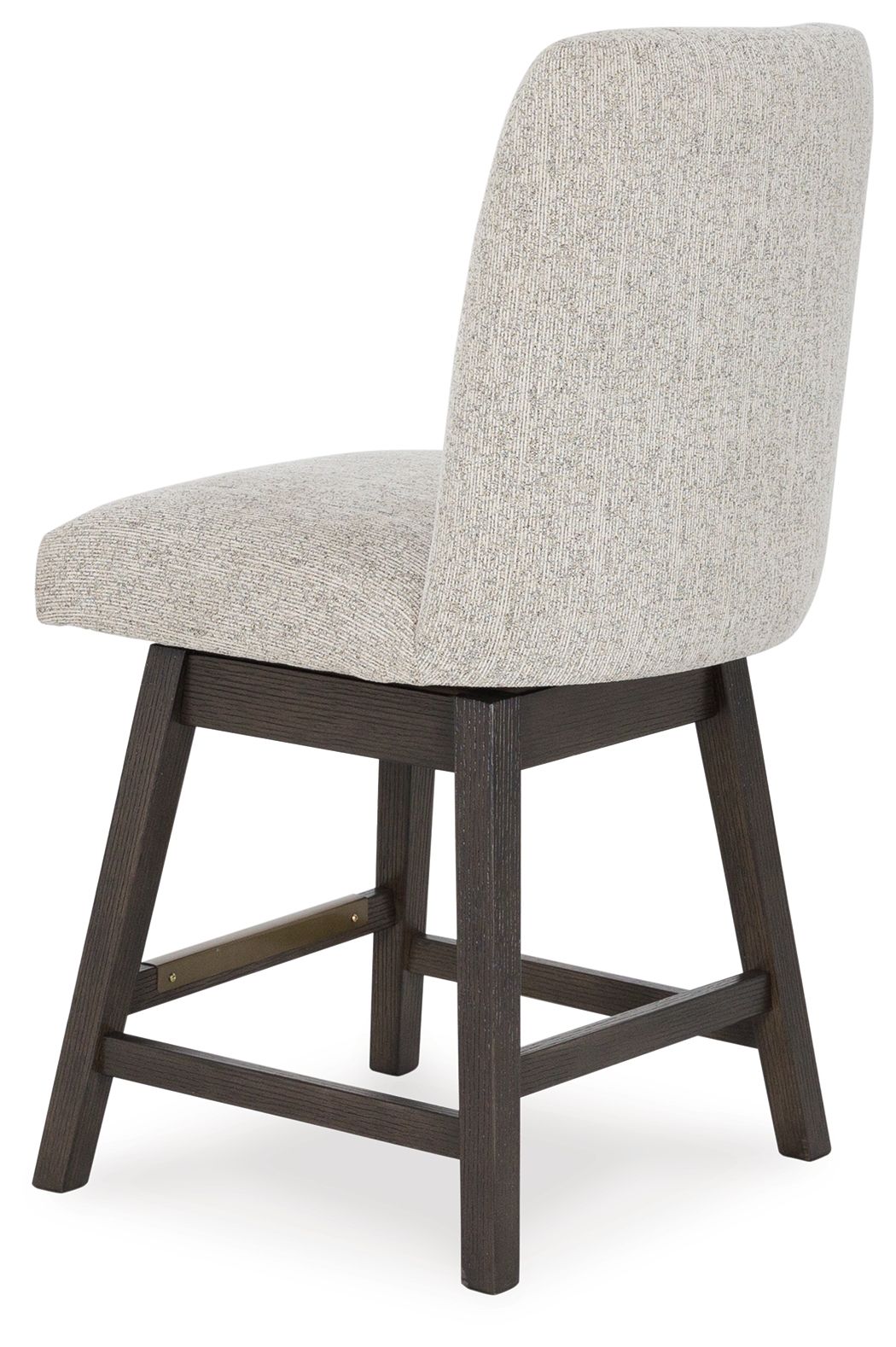 Burkhaus - Beige / Dark Brown - Upholstered Swivel Barstool (Set of 2) - Hornell Furniture Outlet