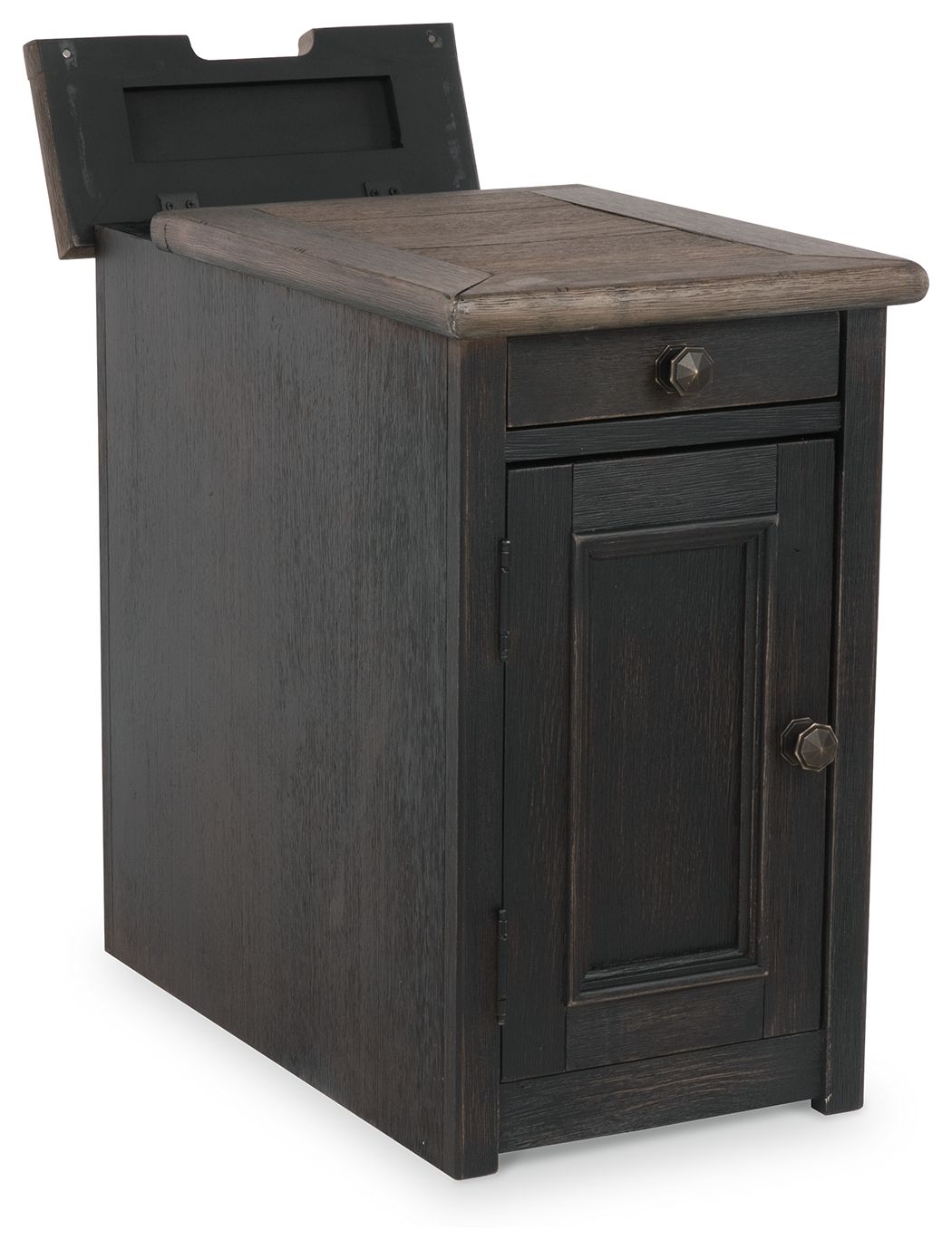 Tyler Creek - Grayish Brown / Black - Chair Side End Table - Hornell Furniture Outlet
