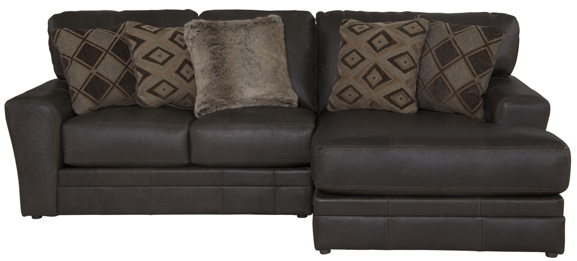 Denali - Italian Leather Match Sectional - Hornell Furniture Outlet